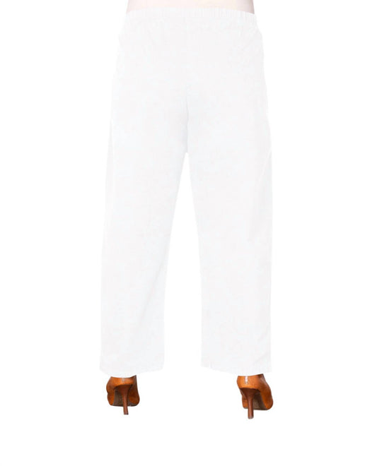 On The Plus Side - Wide Leg Stretch Twill Pants - Plus