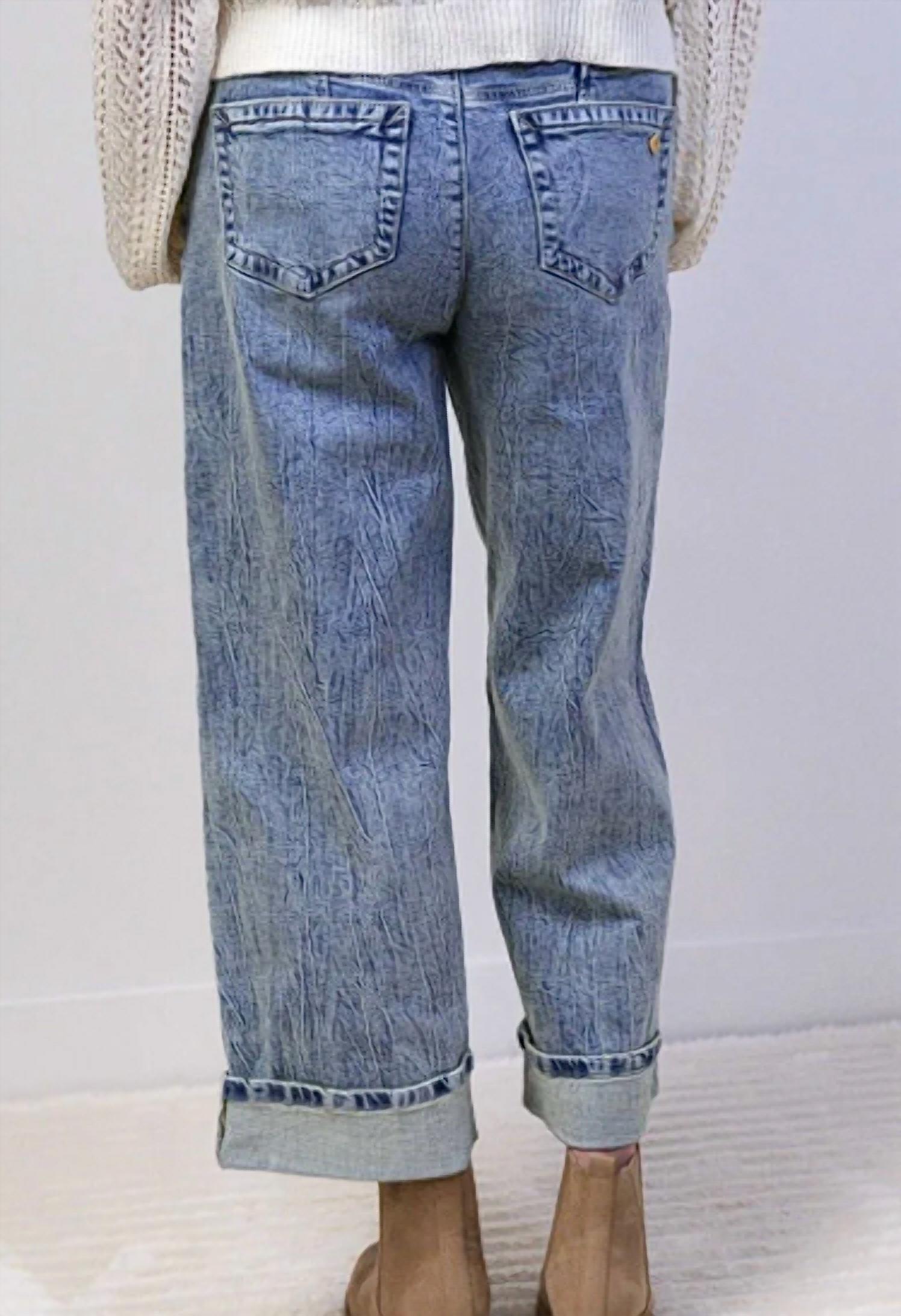Democracy - Wide Leg Ab Solution Embroidered Jeans