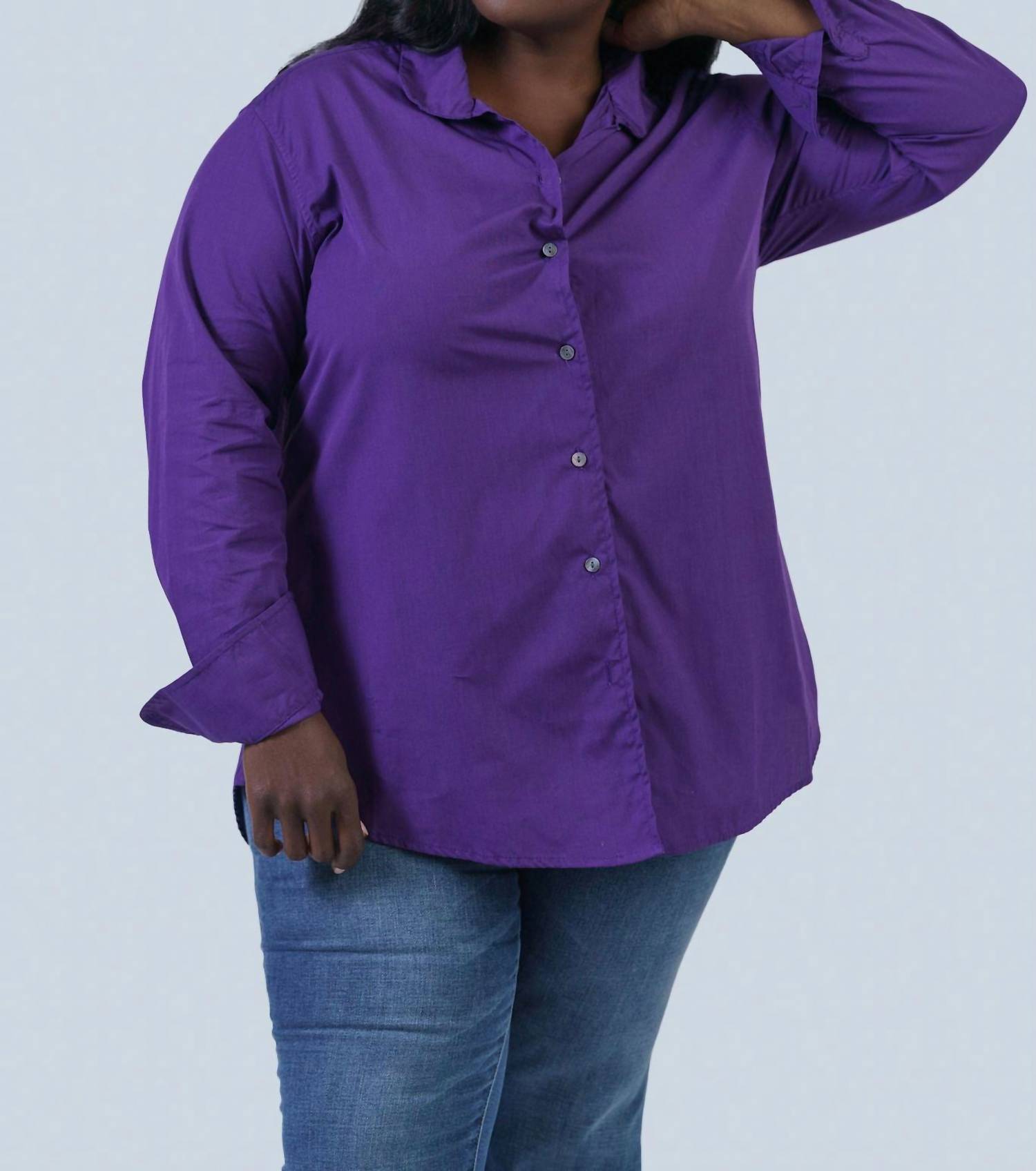 Jill Mcgowan - Joan Easy Cut Stand Collar Shirt