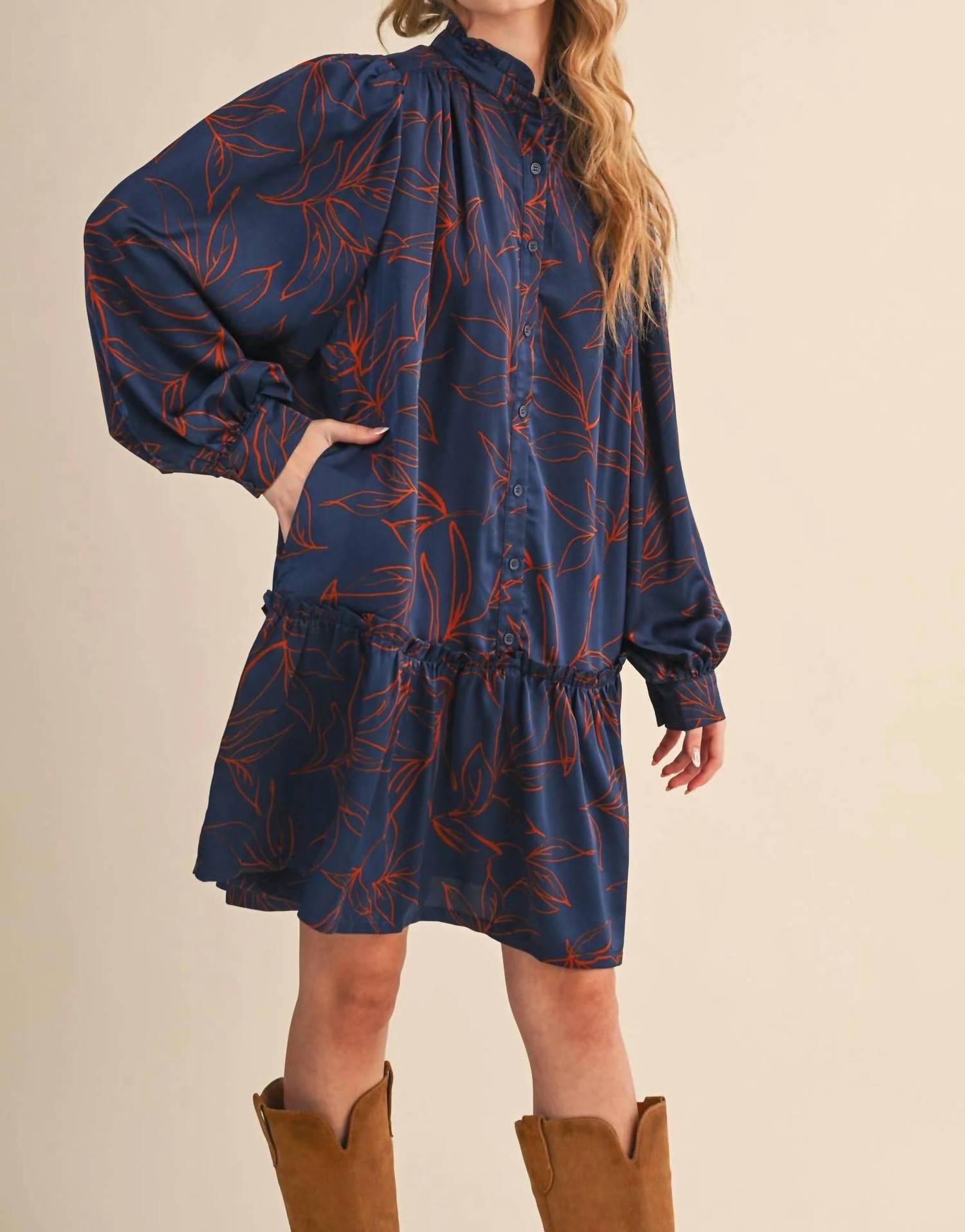 &Merci - Balloon Sleeve Mini Dress