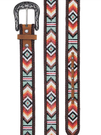 Nocona Belt Co. - Women's Southwest Beaded Leather Belt