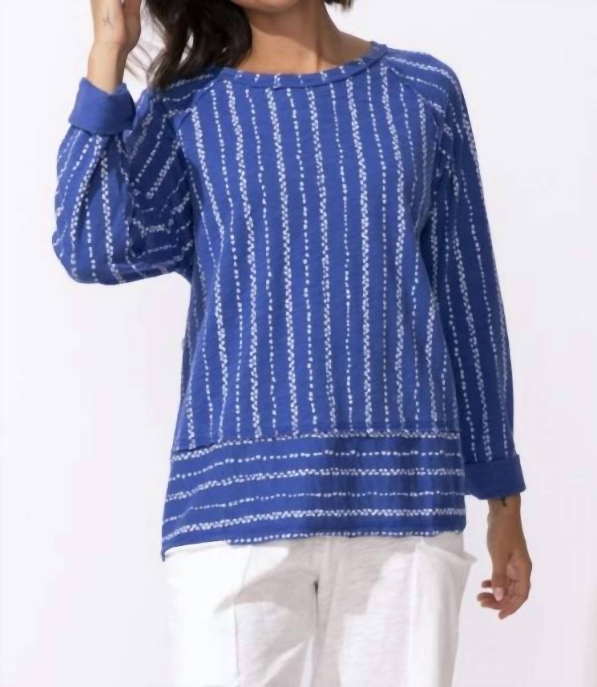 Escape By Habitat - Driftwood Stripe Lookout Pullover Sweatshirt