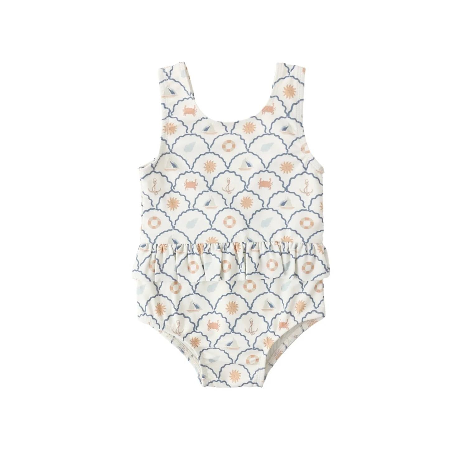 Rylee + Cru - Girl's Skirted One-piece Swimsuit