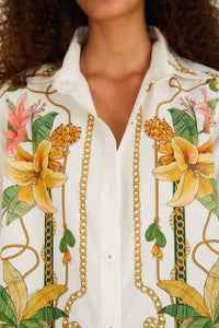 Farm Rio - TROPICAL ROYALTY LONG SLEEVE SHIRT