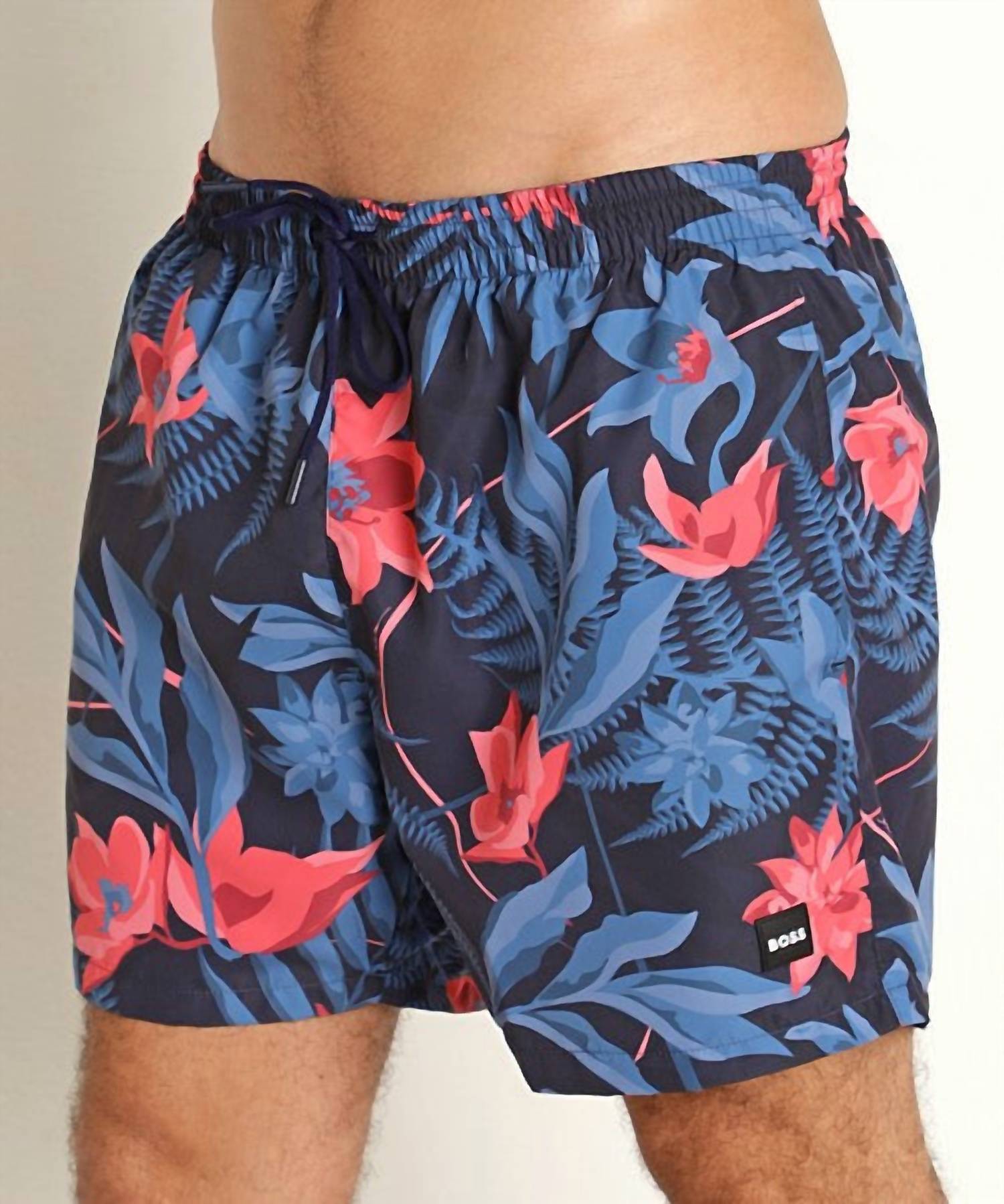 Hugo Boss - Men's Standard Piranha Tropical Print Swim Trunks