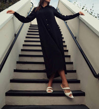 Profile Nyc - Flowy Pleated Shirt Dress