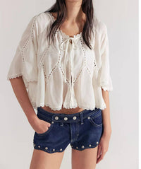 Free People - Late Night Set Stud Shorts
