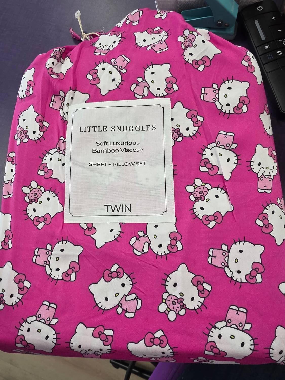 Charlies Project - Girls Hello Cutie Bamboo Twin Sheet Set