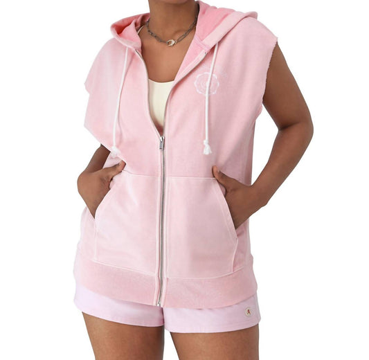 Champion - French Terry Sleeveless Hoodie, 1919 Rochester NY Graphic Sun Dye