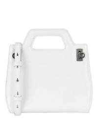 Salvatore Ferragamo Women's Mini Wanda Leather Top-handle Bag in white - women's bag