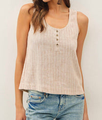 Be Cool - Victoria Linen Blend Tank Top