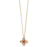 Brighton Women's Venetian Gems Flower Petite Necklace in gold - women's jewelry