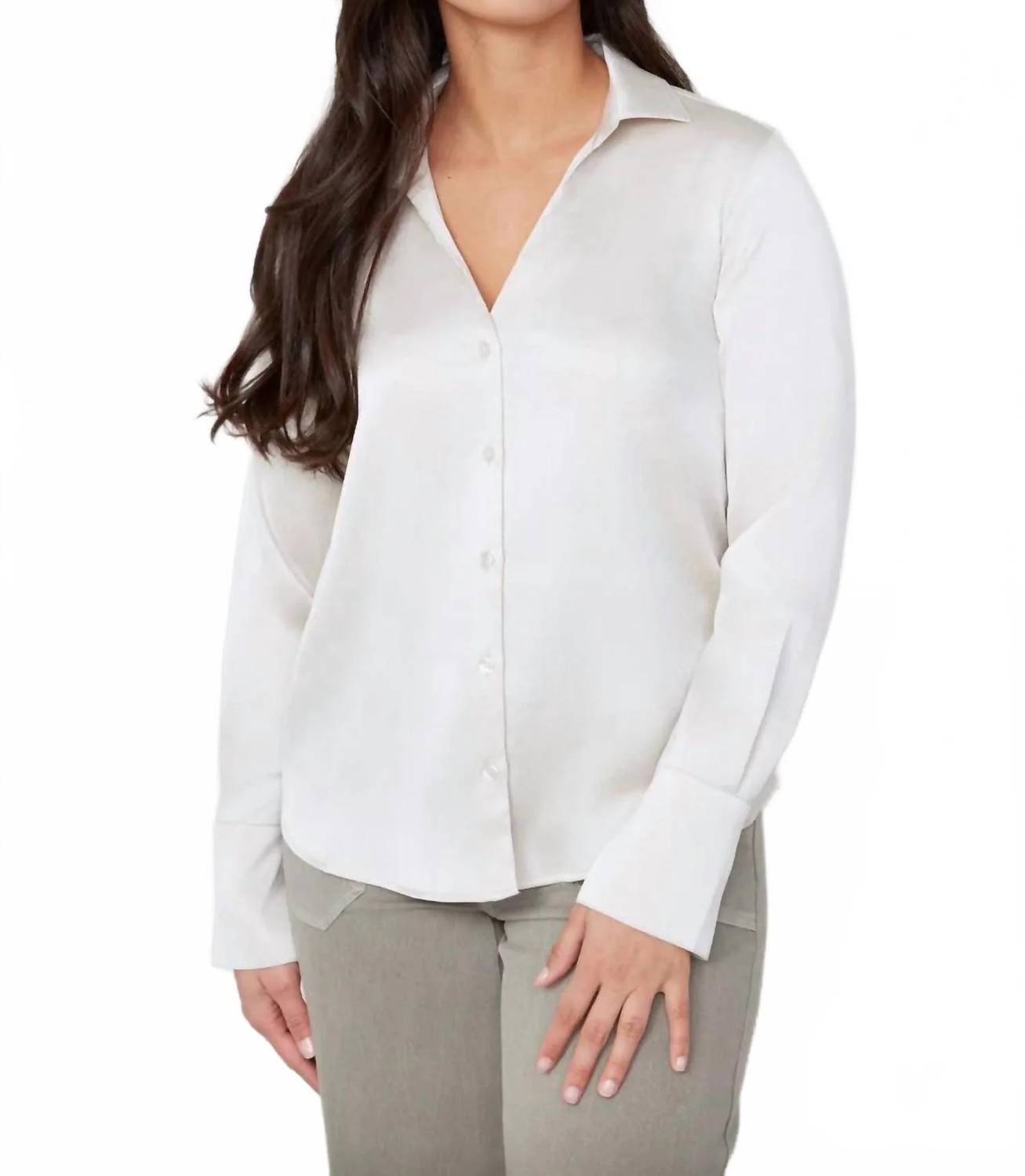 Renuar - Woven Button Down Blouse