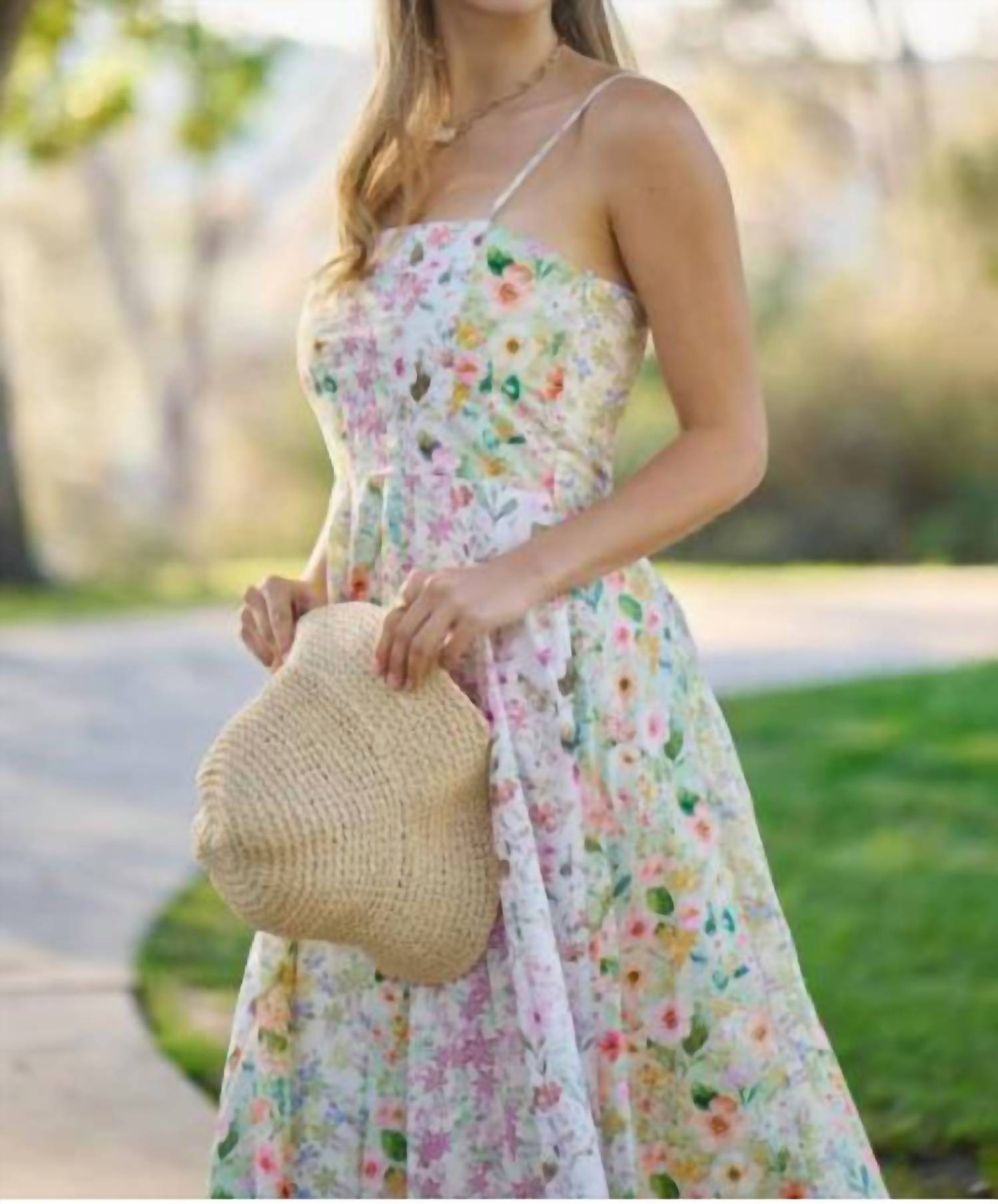 Gigio - Mixed Floral Cotton Maxi Dress