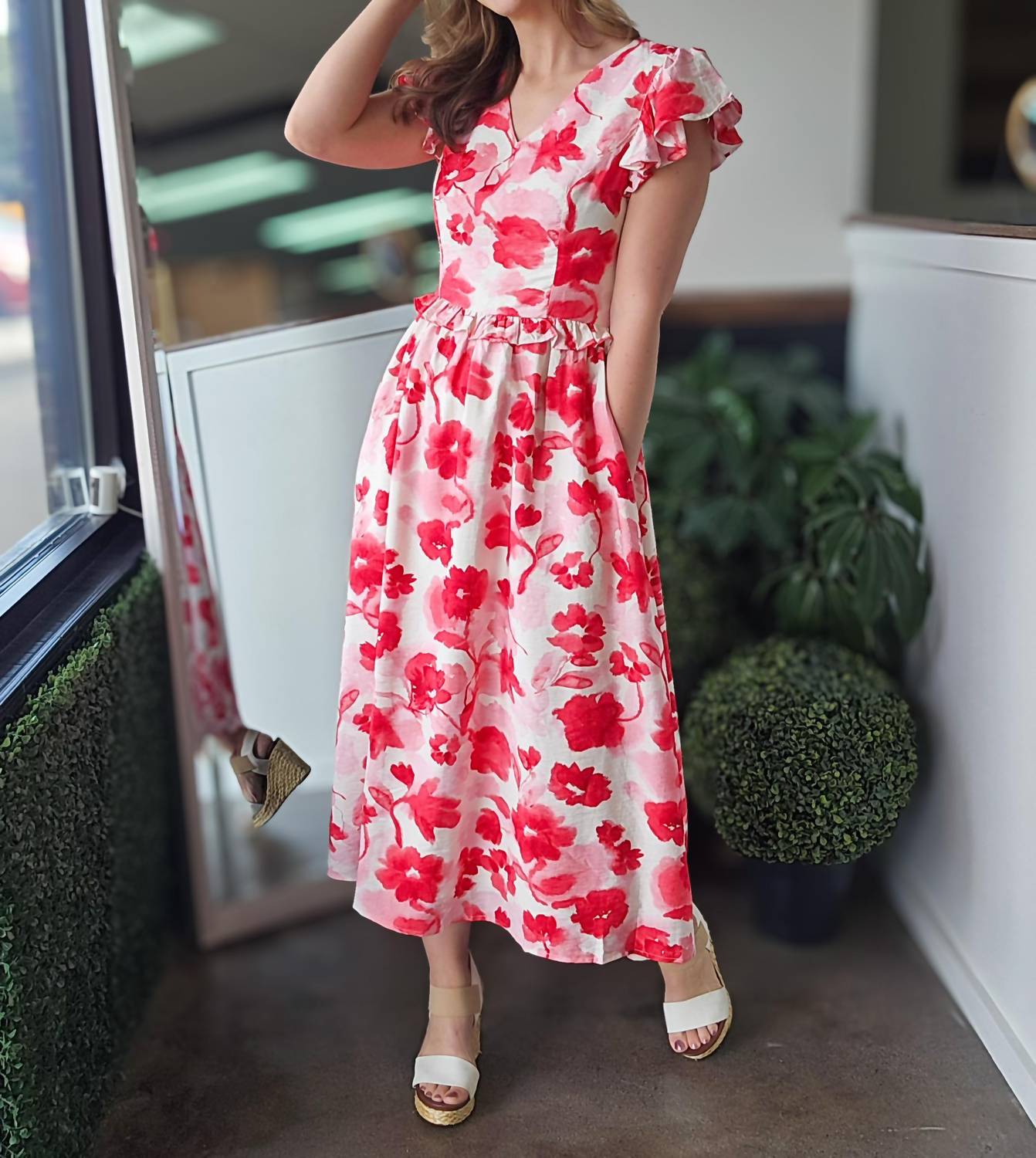 In February Lana Dress in vibrant red - women's dress - view 6