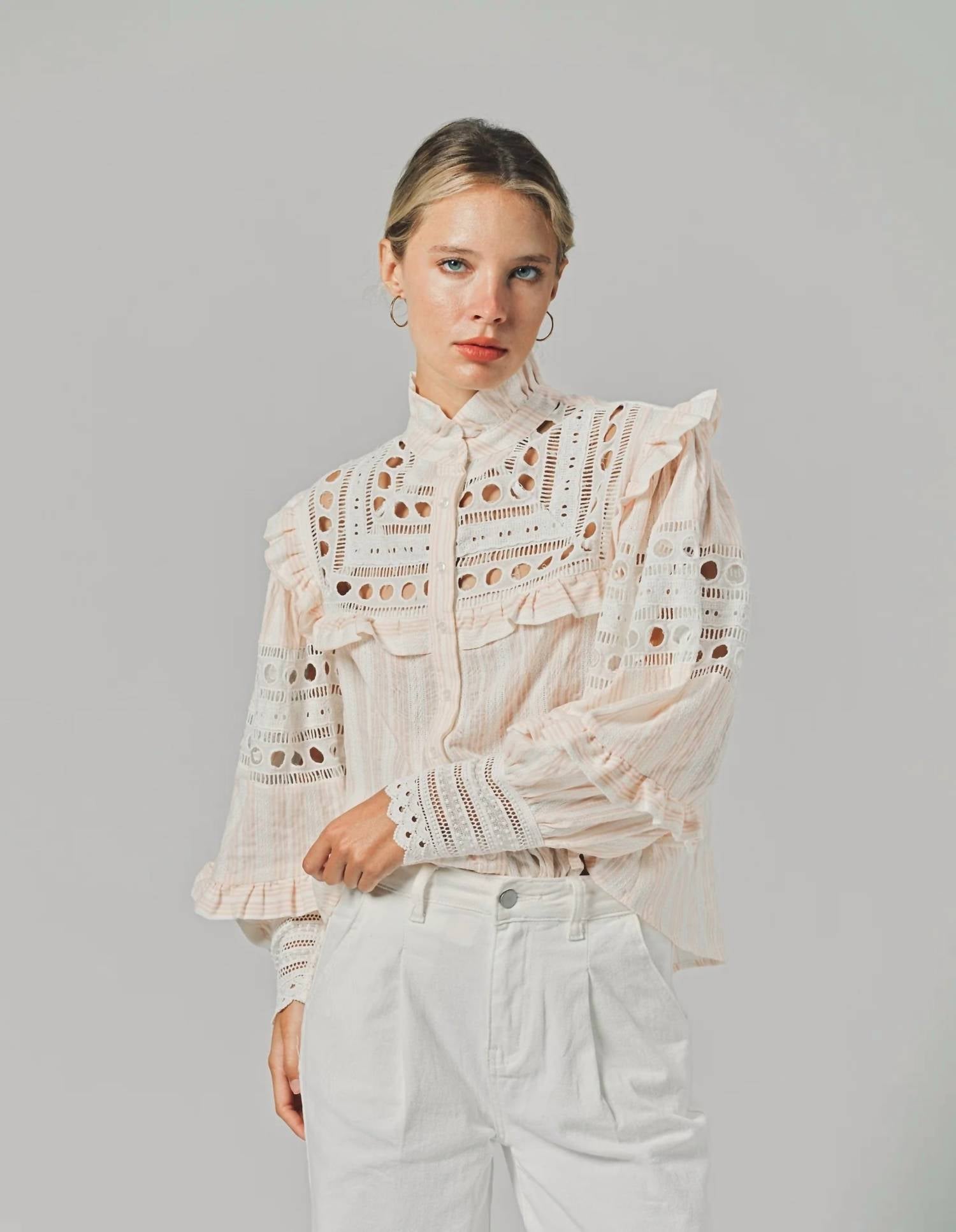 The Shirt - Blush Stripe Danielle Shirt