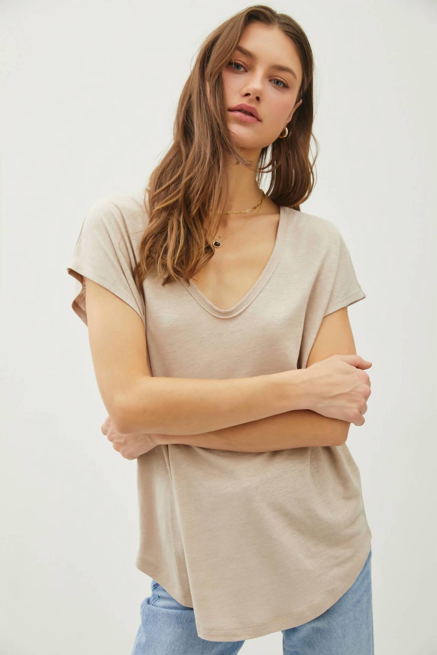 Be Cool - Jordan Raw Edge Linen Tee