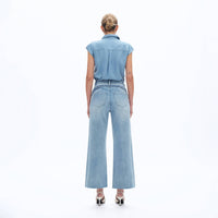 Bayeas - Floral Embroidery Flare Jean