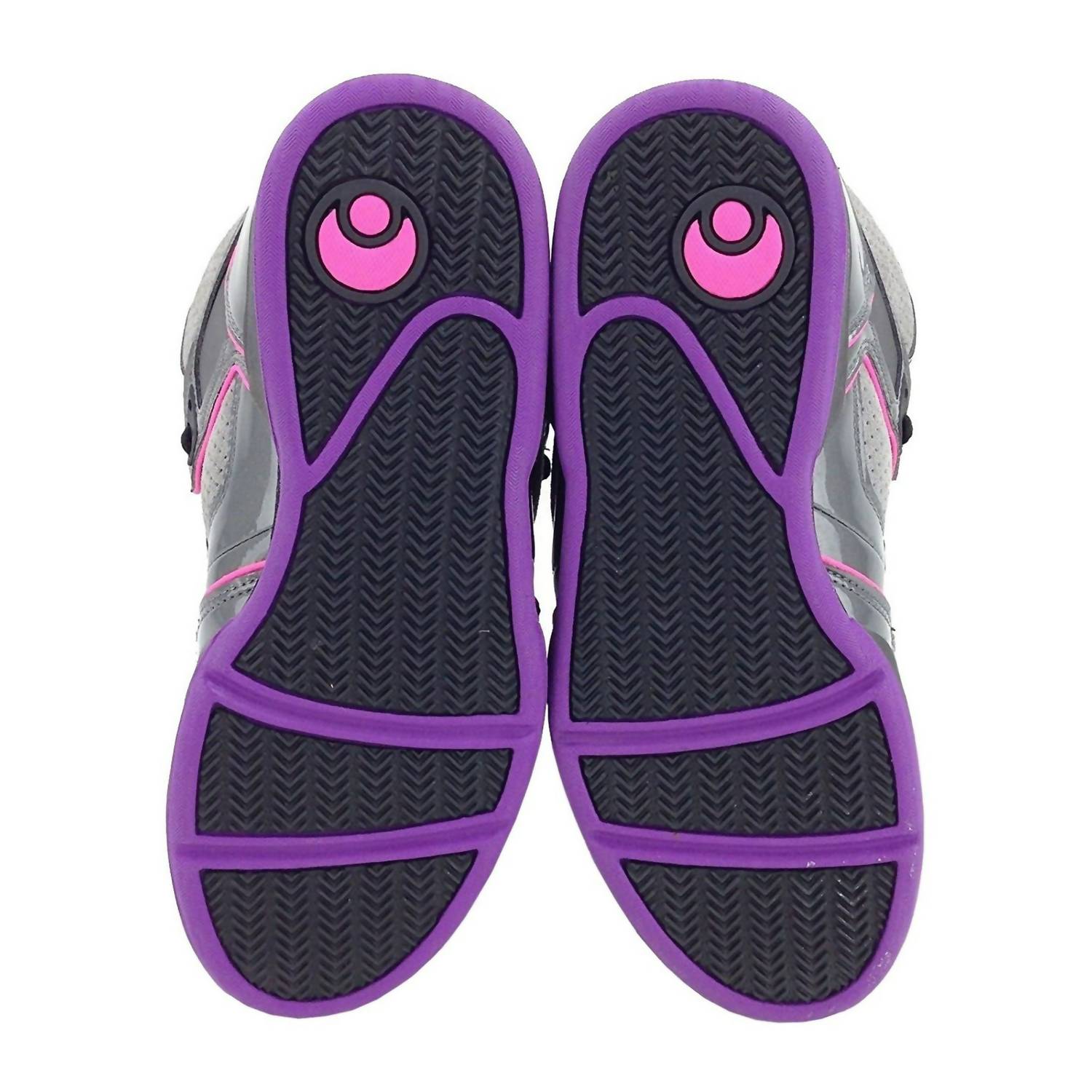 Osiris Girls Nyc 83 Slim Ult Sneaker in charcoal grey purple - kids' sneaker - alternate view