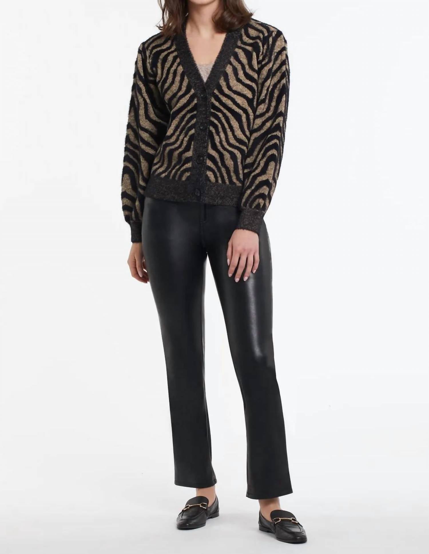 Tribal - Collette Contrast Intarasia Knit Cardigan
