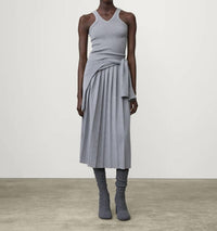 LISA YANG The Minda Skirt in deep cloud - women's skirt - alternate view