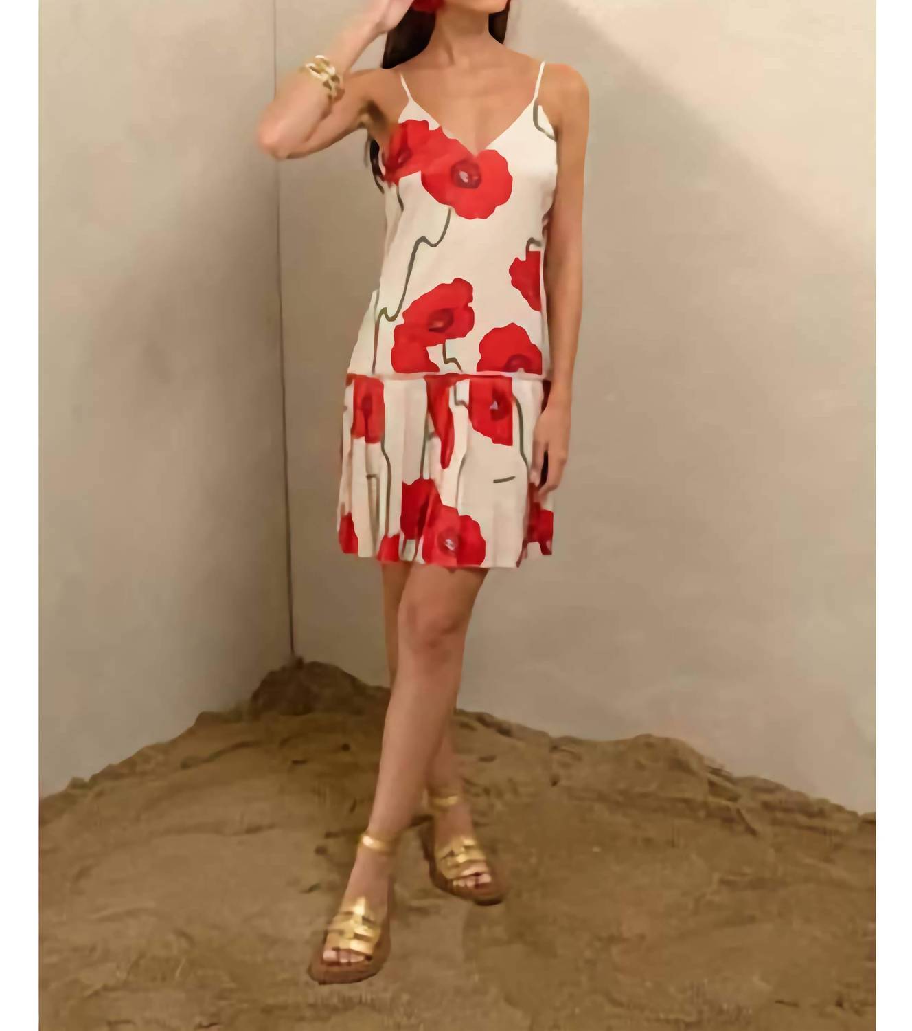 Adelyn Rae - Abstract Rose Print Mini Dress