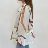 Ozai N Ku - Brushstroke Zip-up Jacket