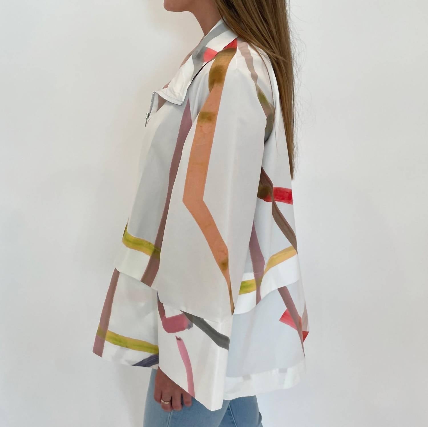 Ozai N Ku - Brushstroke Zip-up Jacket