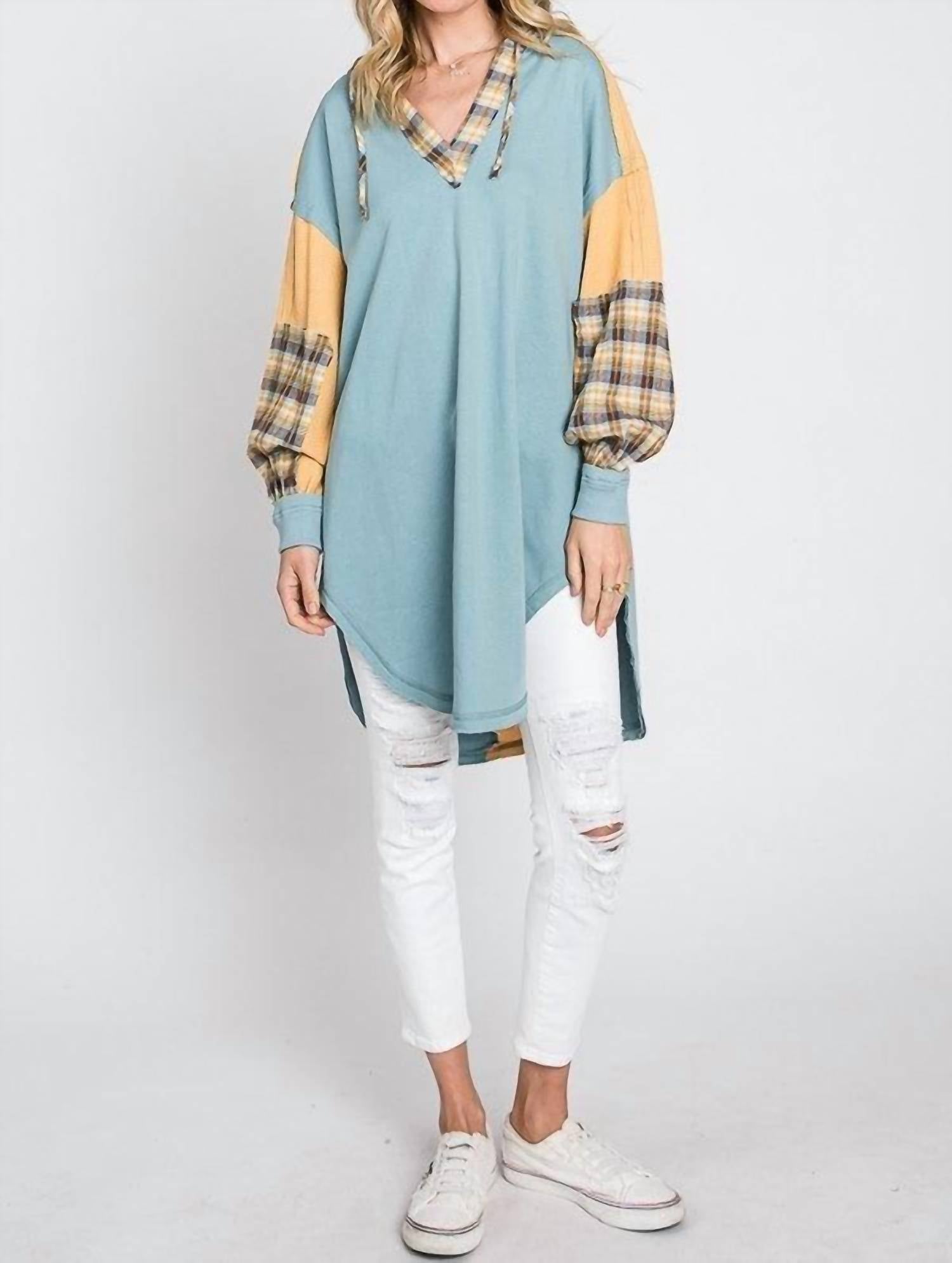 Oli & Hali - Plaid Hooded Tunic