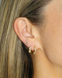 Jackie Mack Designs - 18k Plated Arctic Huggies Earrings