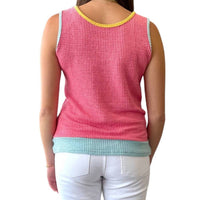 Full Time Purchase - Color Block Patched Pocket Knit Tank Top