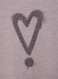 On This Day - Exclamation Heart Graphic Short Sleeve Knit Tee