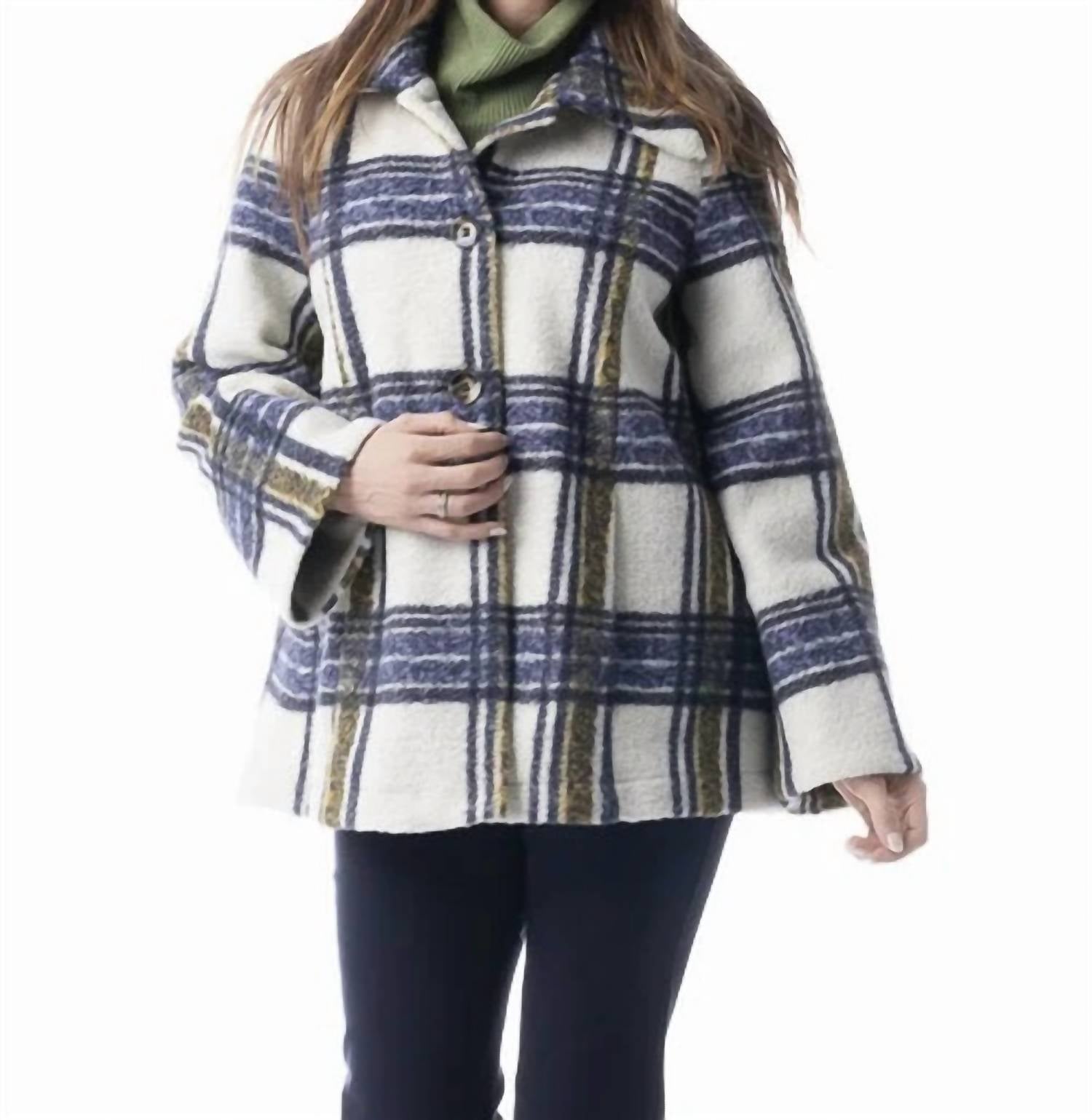 Pure Essence - Plaid Teddy Jacket