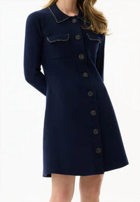 Leo Ugo - Flared Button Front Knit Dress