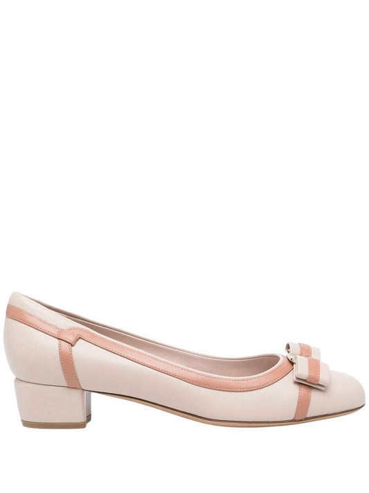 Salvatore Ferragamo - Women's Vara Stripe Low-heel Leather Pumps