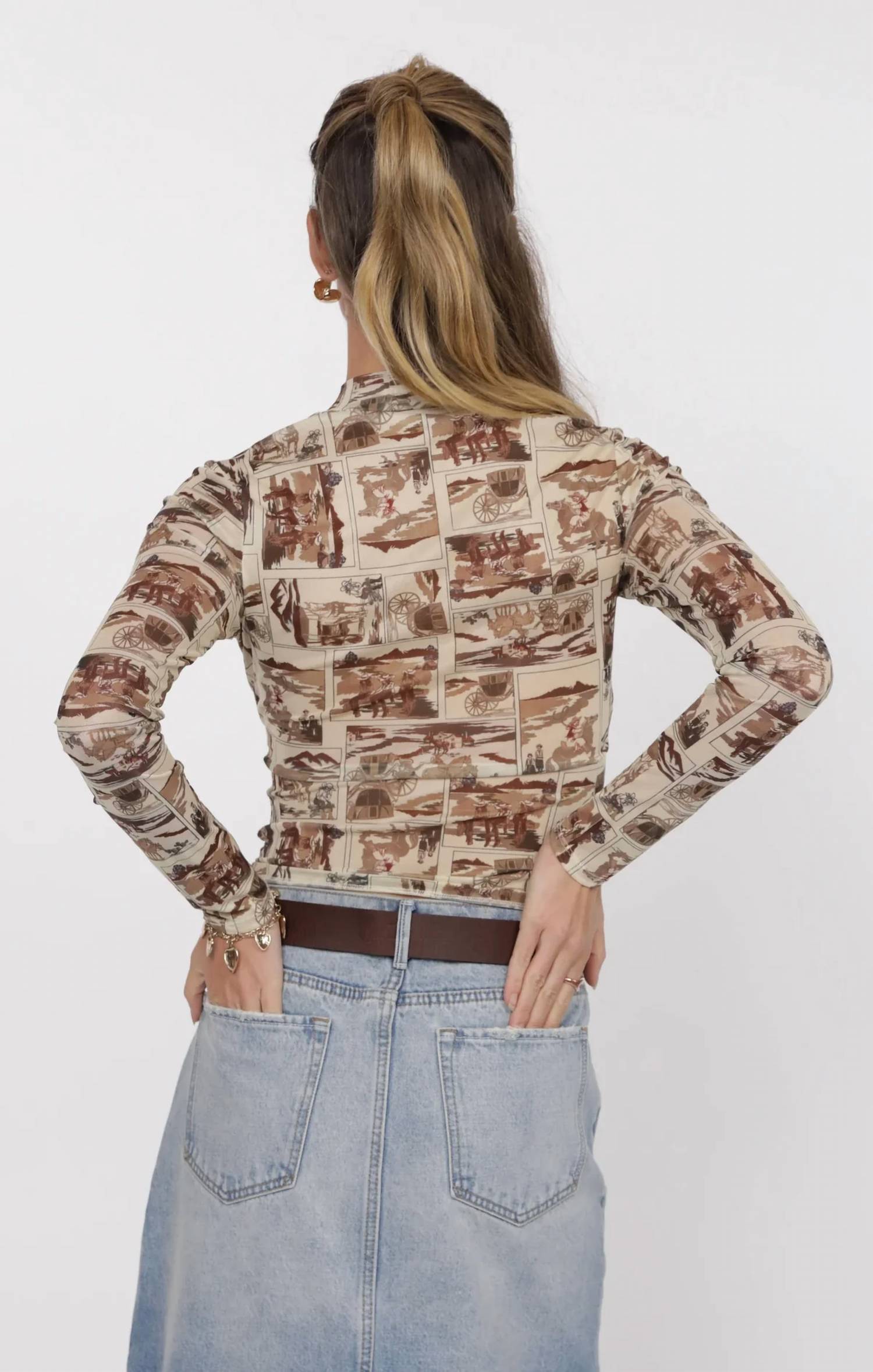 Sage The Label - Giddy Up Mesh Top