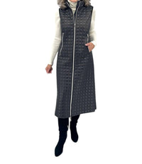 BELIEVE by Tuula Rossi Carola Quilted Vest With Side Zippers in black - women's jacket
