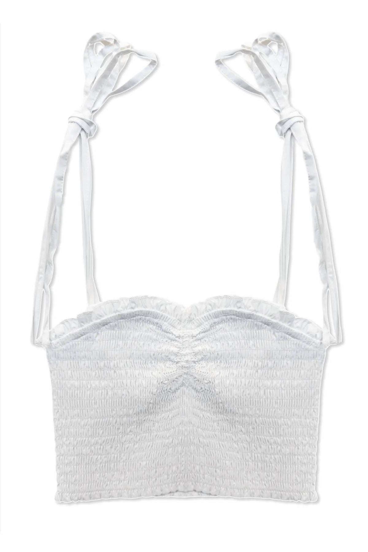 Katie J Nyc - Girl's Cher Solid Smocked Sweetheart Top