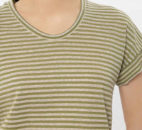 Luisa Cerano - Linen Stripe Short Sleeve T-shirt