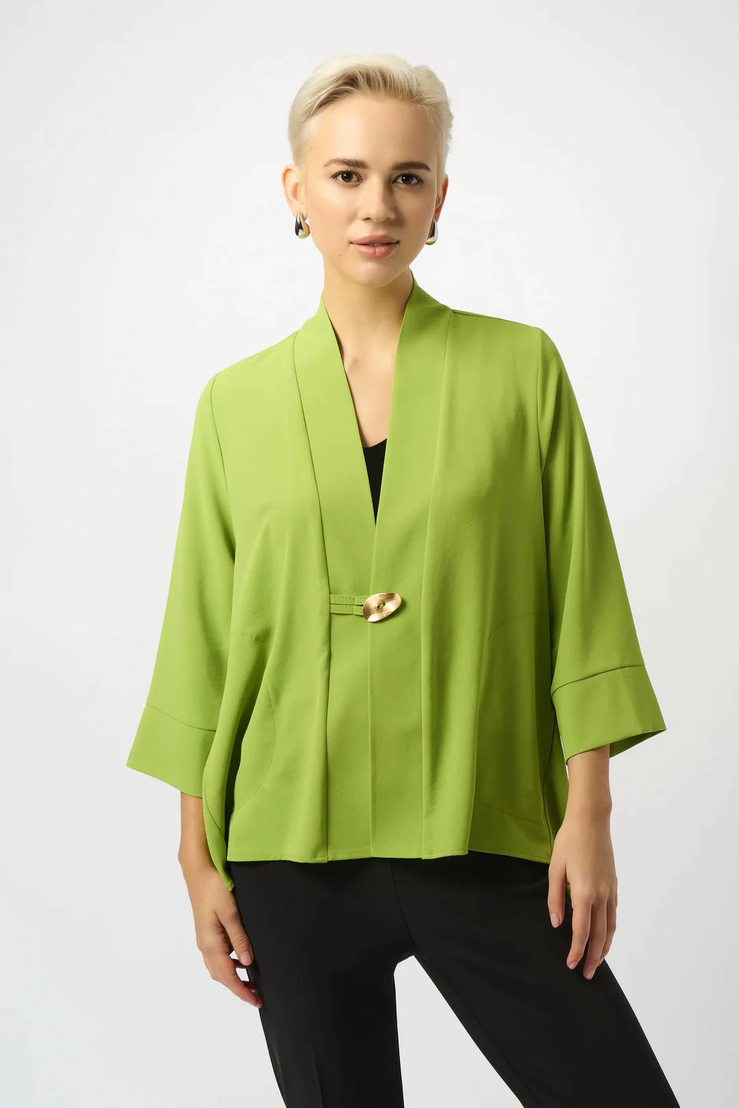 Joseph Ribkoff - Textured Woven Trapeze Jacket