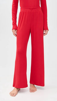 Z Supply Luxe Pointelle Pants in festive red 1 - women's pants - view 4
