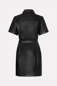 Milly - Haven Vegan Faux Leather Mini Dress