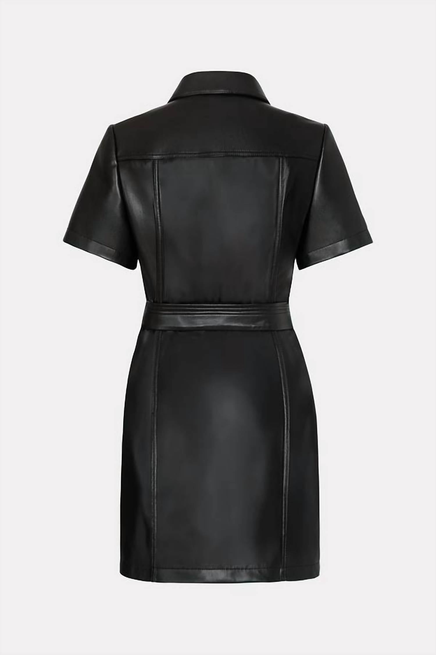 Milly - Haven Vegan Faux Leather Mini Dress