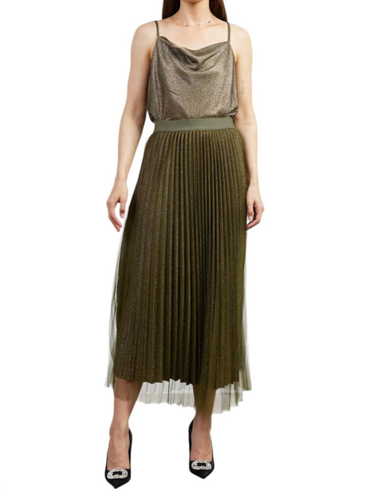 Skies Are Blue - Pleated Maxi Skirt