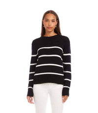 Karen Kane - Stripe Crewneck Sweater
