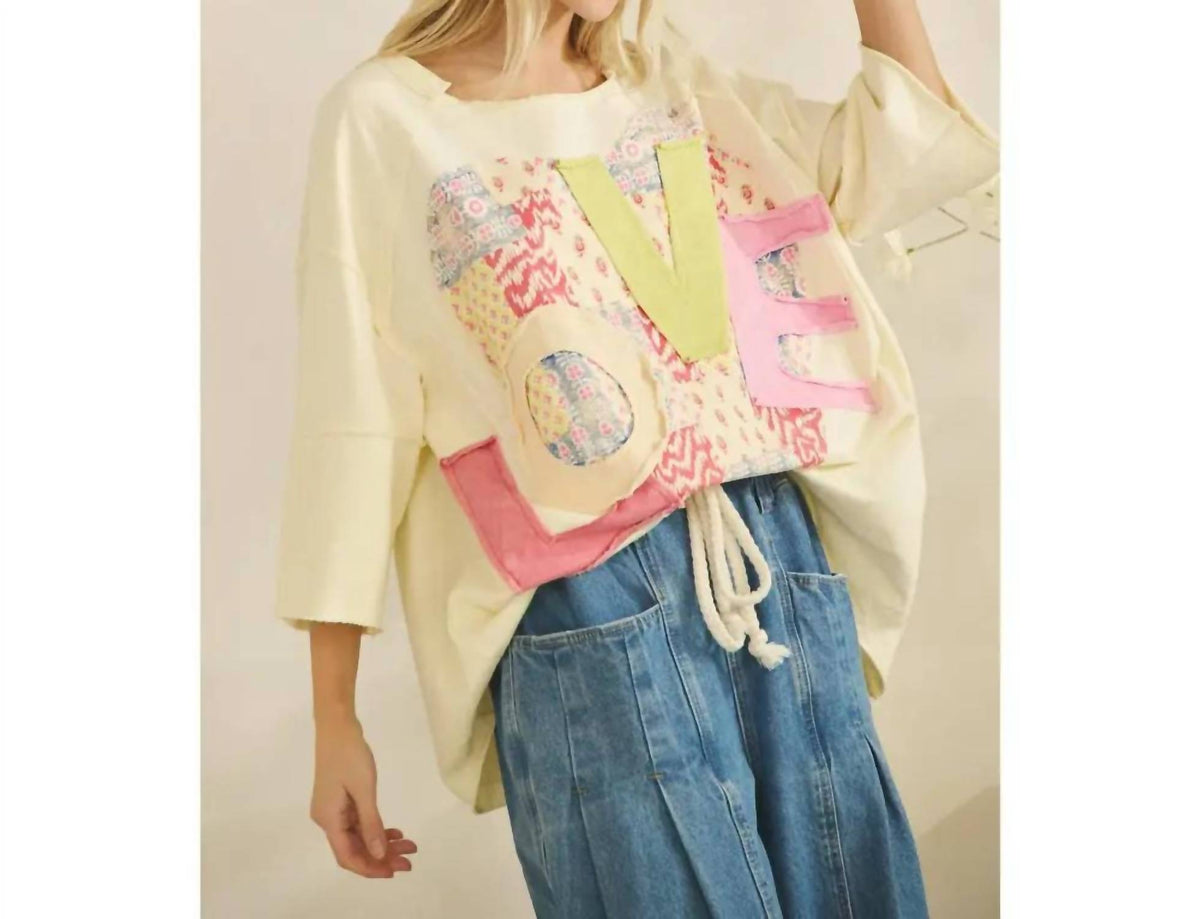 Sage+Fig - Women's Love Heart Patchwork Top