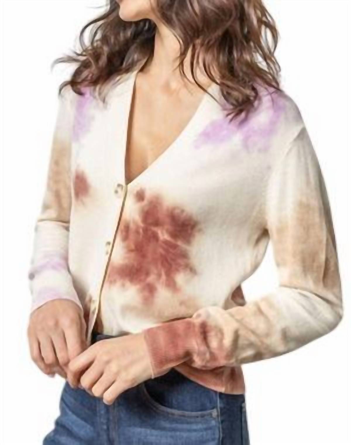 Lilla P - Tie Dyed Cardigan Sweater