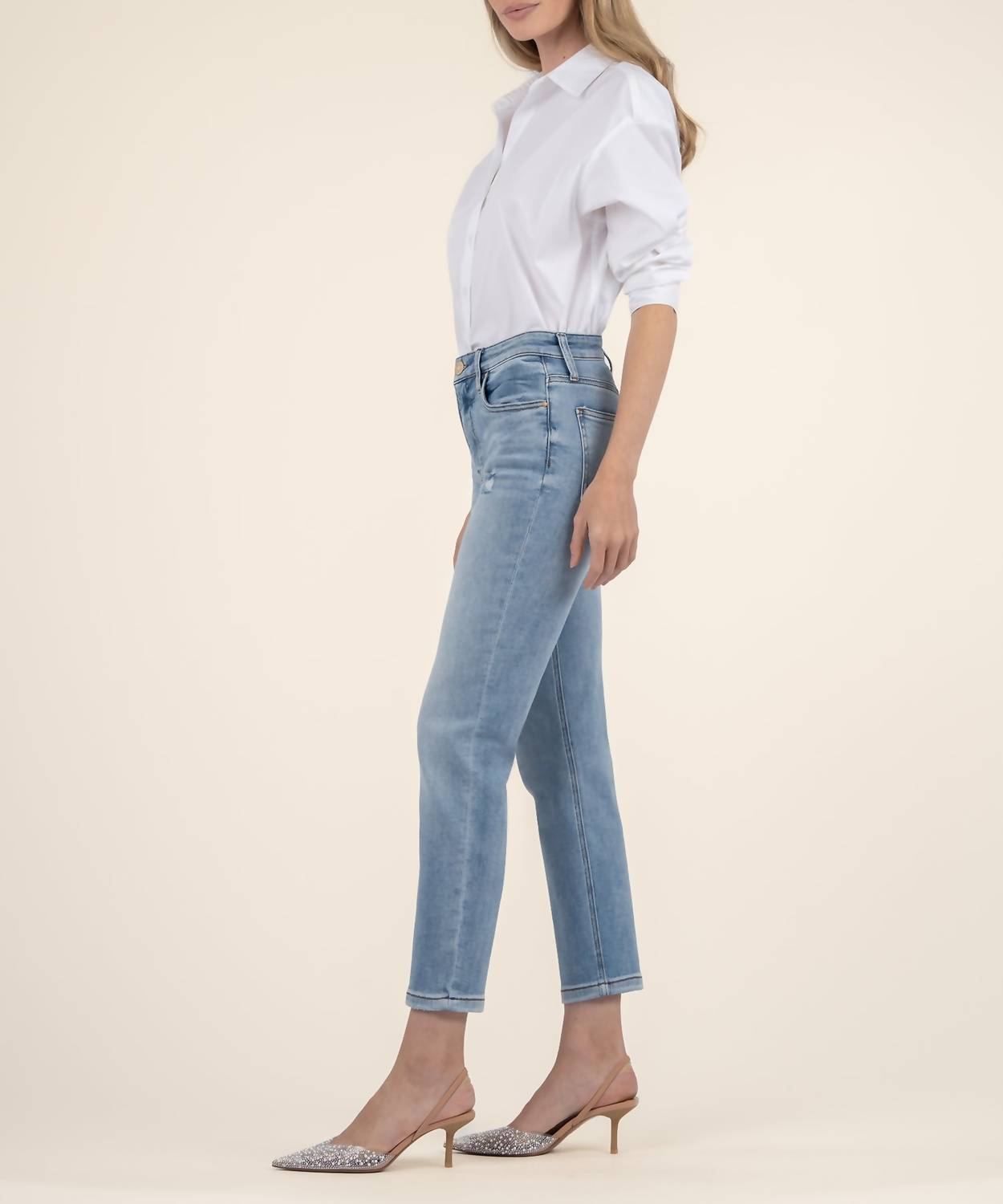KUT FROM THE KLOTH Rachael Fab Ab Mom Jean in recognition wash - women's jeans - view 6