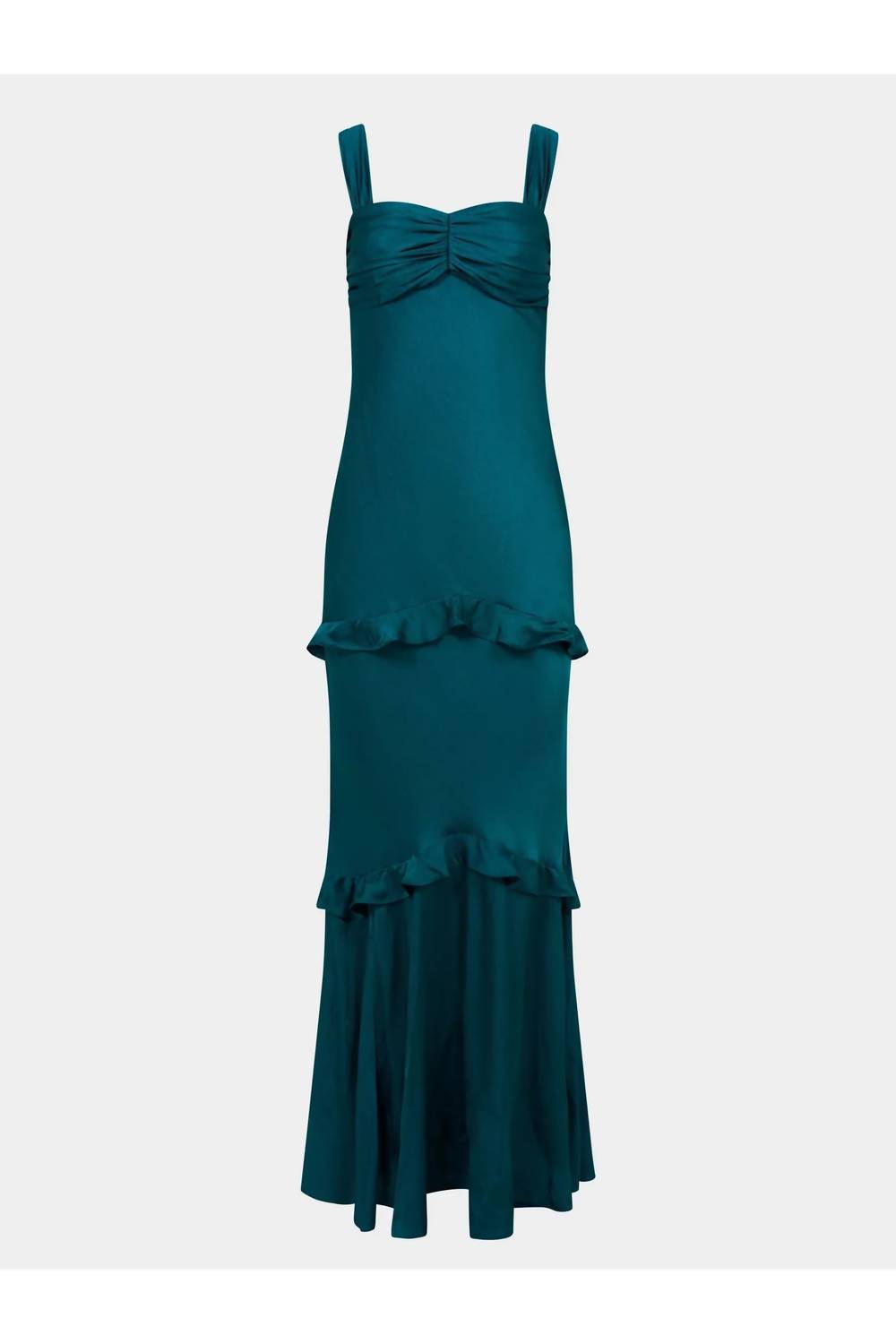 SALONI Selma Maxi Long Dress in midnight green - women's dress - view 5