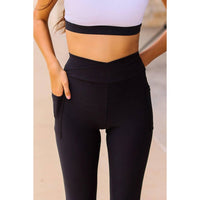 Julia Rose - Chloe Crossover Pocket 7/8th Ankle Length Leggings